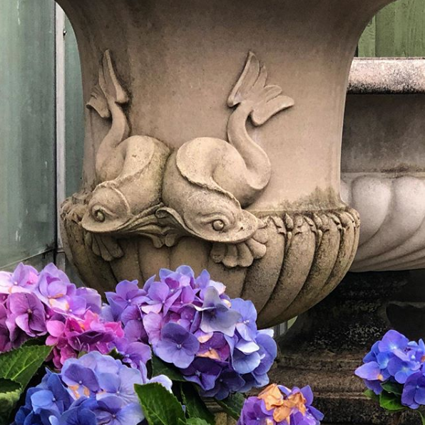 Dolphin Urn Vintage  #longshadowplanters #longshadowvintage #gardendesign