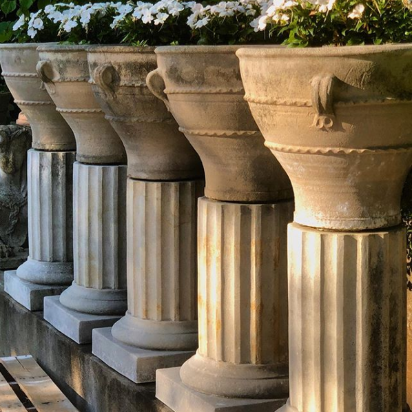 Minoan 19 and Fluted Columns Five Vintage #longshadowplanters #longshadowvintage #gardendesign
